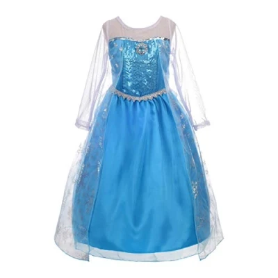 Imagen de Lito Angels Disfraz de Princesa Elsa Vestido Reino del Hielo con Capa para Niñas Pequeñas, Talla 2 3 años, C