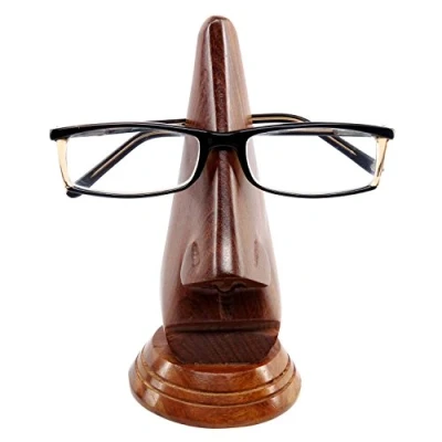 Imagen de Zap Impex ® Spectacle Soporte de mesa para gafas (base redonda, madera, 6,5 pulgadas)