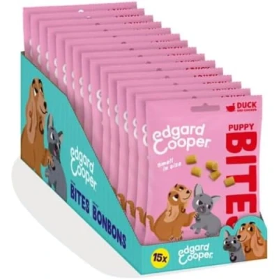 Imagen de Edgard Cooper Premios para Perros, (Pato y Pollo, 1 x 50g), Pequeño, Bocaditos Cachorros, Sin Cereales, Carne Fresca, Llena de aminoácidos Esenciales un estómago Sano