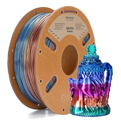 Imagen de ERYONE Silk Rainbow Filament PLA 1.75mm for 3D Printer, +/ 0.05mm, 1kg /Spool,Universe