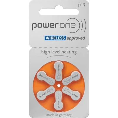 Imagen de 6 x Varta P13 PowerOne Tipo 13 / Orange Pilas para audífonos 1,45 V PR 48 Fabricado en Alemania Nueva Generación