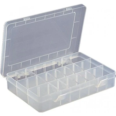 Imagen de easybuy Caja organizadora plastico, ajustable 15 Compartimientos, Almacenaje Plastico Transparente, Clasificadora, para Artículo Pequeño, Pendientes, Anillos, Cuentas