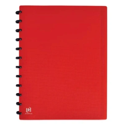 Imagen de OXFORD Protector de documentos Variozip Memphis A4, 60 vistas, 30 fundas extraíbles, color rojo