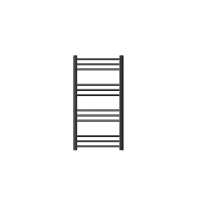 Imagen de ECD Germany Radiador de baño 500x800 mm Antracita Curvo Con Conexión Lateral Radiator Calentador y Secador Toallas Calefactor Aseo Estilo moderno Tipo Escalera No Eléctrico