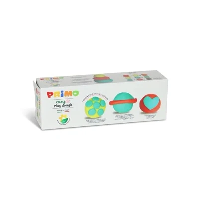 Imagen de PRIMO Plastilina Niños +3Años Dermatológicamente Probada, 3 Colores Envase 100gr 95%Origen Vegetal, Arcilla Secado al Aire Polimérica para Modelar, Pasta Modelable Manualidades Suave y Elástica