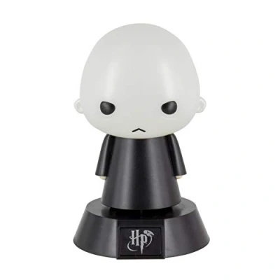 Imagen de Harry Potter Mini Lámpara Icon Light Voldemort Negro/Gris, Impresa, de plástico, En Caja Regalo