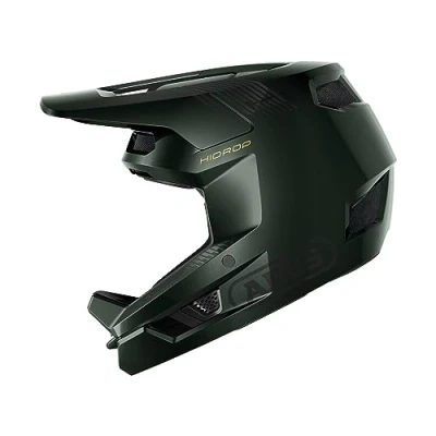 Imagen de ABUS Downhill Helmet HiDrop Casco integral certificado ASTM con carcasa exterior ABS para MTB: descenso, enduro y bike park adultos adolescentes verde, talla XL