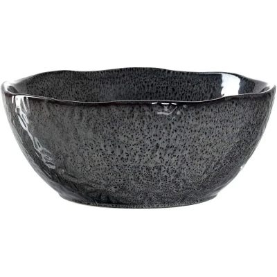 Imagen de Leonardo 018584 Matera cuenco de cerámica, apto para lavavajillas, 1 redondo gres gris, diámetro 23,5 cm, 2600 ml, unidad,