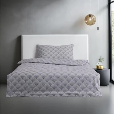 Imagen de JEMIDI Funda Nordica Cama 90 Juego de cm 1x Edredon 135 x 200 y Almohada 50 80 Nórdica 100% Algodón Certificado Oekotex Azul Blanco