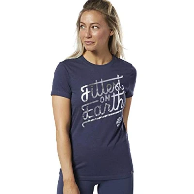 Imagen de Reebok RC Fittest On Earth tee Camiseta, Mujer, Heritage Navy, 2XS