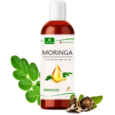 Imagen de aceite de Moringa Premium 100ml primera presión semillas oleíferas maduradas al sol cuidado la piel, cabello, heridas y cicatrices antienvejecimiento, comestible MoriVeda