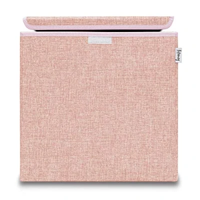 Imagen de LIFENEY Caja de almacenamiento con tapa en color rosa I juguetes plegable adecuada para estantes dados organizadora la habitación los niños Cesta infantil