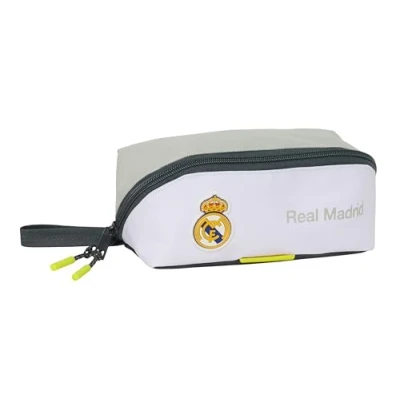 Imagen de Safta Real Madrid EQUIPACIÓN 25/26 Portatodo Cuadrado Grande, Estuche Infantil, Niño, Ideal para Niños en Edad Escolar, Cómodo y Versátil, Calidad Resistencia, 22x10x10 cm