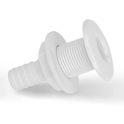 Imagen de Pasacascos de Plastico con Rosca, 3/4 Pulgadas Marino Través Casco Accesorios Escape Tapón Salida Drenaje Accesorio Blanco