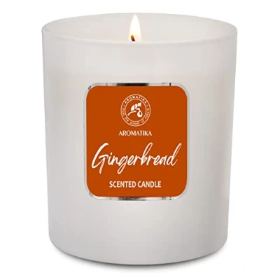 Imagen de Vela Perfumada Pan de Jengibre Aromaterapia cera Soja Fragancia para Hogar Cristal Regalo Idea Cumpleaños Navidad