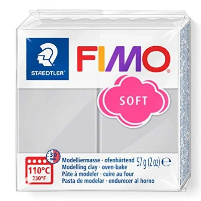 Imagen de Staedtler 8020 80. Pasta para modelar de color gris delfín Fimo Soft. Caja con 1 pastilla 57 gramos.