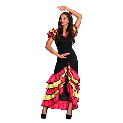 Imagen de Boland BOL83529 Bailarina Española Rumba Disfraz Mujer, Color Amarillo/Negro/Rojo, M (40/42) (Ciao SRL BOL83529)