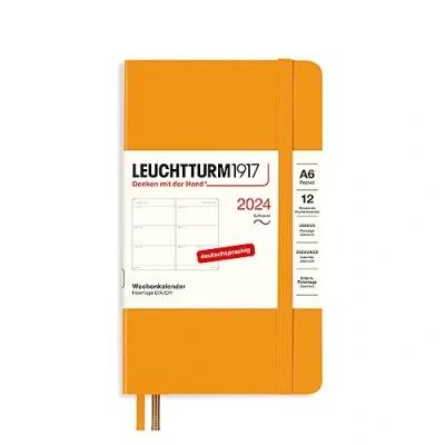 Imagen de LEUCHTTURM1917 367675 Agenda semanal Pocket (A6) 2024, tapa blanda, Rising Sun, alemán, 12 meses