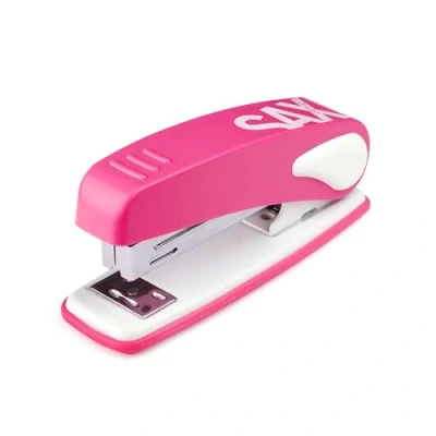 Imagen de SAX Design Grapadora 239 de oficina para 25 hojas, versátil con función grapadora, hasta 63mm profundidad grapado, incl. grapas 100x24/6 y 130x26/6, metal, magenta