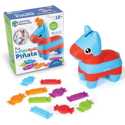 Imagen de Learning Resources Pía, la piñata para Rellenar y vaciar, Mejores niños pequeños, Preescolar, motricidad Fina, Juguetes didácticos, 11 Piezas, 18 Meses, Multicolor, Medium (LER9135)