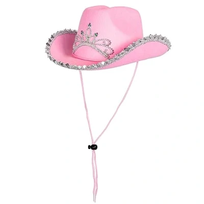 Imagen de Boland 04104 Sombrero infantil Glimmer con diadema, ribete plateado, cordón de sombrero, carnaval, fiesta disfraces, Halloween, temática