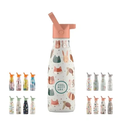Imagen de Cool Bottles Botella Térmica Infantil de Agua Acero Inoxidable 260 ml Pet Lover Bebidas Frías 36 Horas y Calientes 18 Acabado con Pintura en Relieve Sin BPA