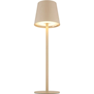 Imagen de Globo Lámpara de mesa LED recargable Vannie, color arena, altura 36 cm, CCT