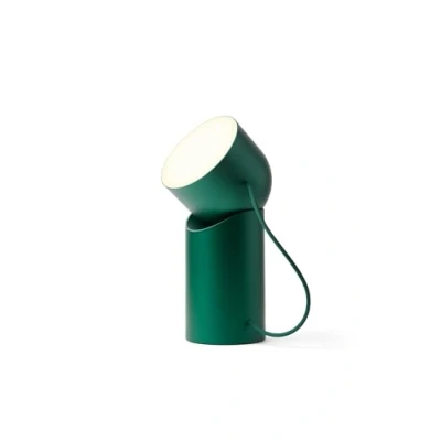 Imagen de Lexon ORBE lámpara de mesa con cabezal magnético desmontable, LED inalámbrica y recargable para dormitorio, oficina exteriores, color verde oscuro
