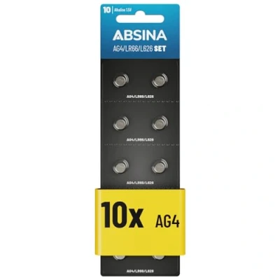 Imagen de ABSINA 50x Pilas Boton AG4 lr626 1,5V alcalina, a Prueba de Fugas y Larga duración SG4 / V4GA G4A 4GA L626 177 SR626SW LR66 Pila LR626, Relojes,