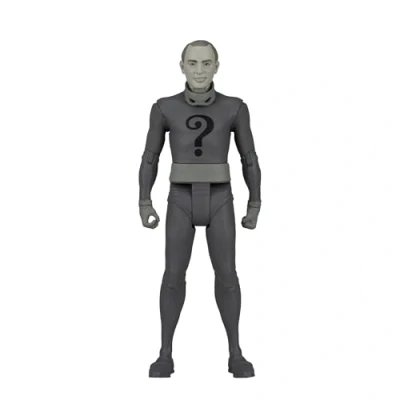 Imagen de DC Retro Batman 66 The Riddler Figura de acción (Variante TV en Blanco y Negro) 15 cm