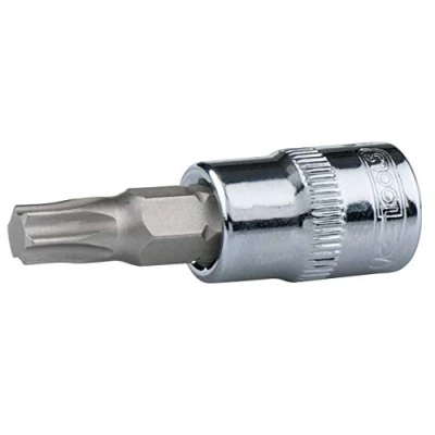 Imagen de KS TOOLS 918.2407 Piezas insertables de llave cubo DIN 3120, ISO 1174 T6 Acero cromo vanadio Torx moleteado