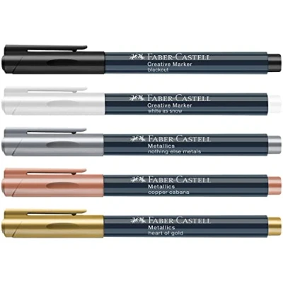 Imagen de Faber Castell 205011 Juego de rotuladores creativos con dos y tres metálicos.
