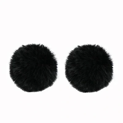 Imagen de Lavalier Wind Muff 2 Pack Lapel Microphone Windscreen Outdoor Furry Lav Windproof Screen (1cm, black)