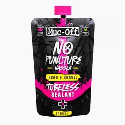 Imagen de Muc Off Road &amp; Gravel Tubeless Sealant, 140 Ml Sellador de Neumáticos Avanzado para Reparación Rueda Bicicleta Ruedas Agujeros Hasta 7 mm
