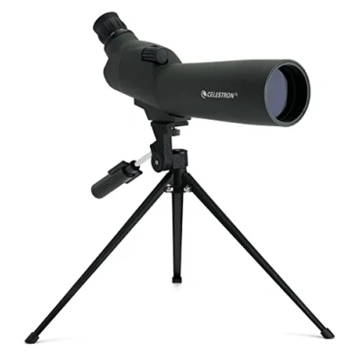 Imagen de Celestron Telescopio Refractor C52223 (20 60x60 mm, Resistente a Salpicaduras, Ideal para Observas Aves, Naturaleza, Vida Silvestre o Vistas Panorámicas) Unisex Kellner Negro