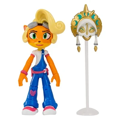 Imagen de BANDAI Crash Bandicoot Figuras de acción Coco con máscara Juguete 11 cm y Accesorios Soporte coleccionables como mercancía Regalos