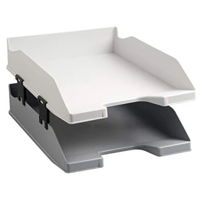 Imagen de Exacompta 12714D Juego de 4 elementos superposición para bandejas correo, color negro