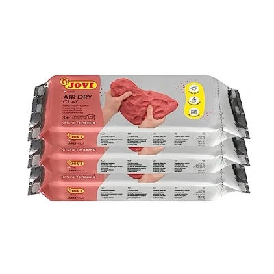 Imagen de Jovi Pasta para modelar Kit Air Dry de 3 unidades Color Terracota 1,5 kg (P88/3)