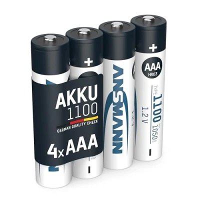 Imagen de Best Price Square Battery, NIMH, AAA 1100MAH 4PK 5035232 by ANSMANN