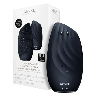 Imagen de GESKE cepillo Facial termo sónico efecto lifting SmartAppGuided™ 8 en 1 limpieza de la piel y antiarrugas eléctrico silicona Masajeador Antienvejecimiento