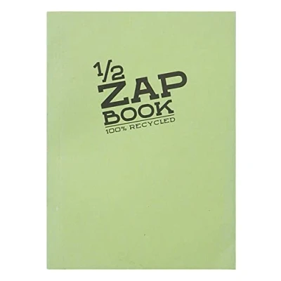 Imagen de Clairefontaine 8367C Carnet Encollé 1/2 Zap Book 80 Feuilles Papier Croquis 100% Recyclé A6 10,5x14,8 cm 80g Couleur de Couverture Aléatoire