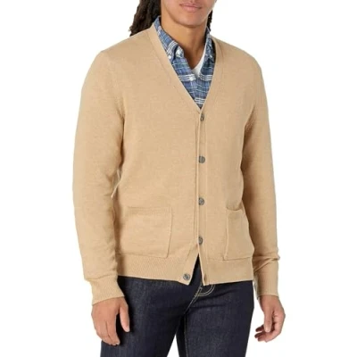 Imagen de Amazon Essentials Jersey Cárdigan de Algodón Hombre, Camel Mezcla, XXL