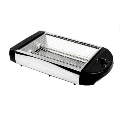 Imagen de TOSTADORA PAN HORIZONTAL 2 RESISTENCIAS DE CUARZO 600W BAJO CONSUMO 6 NIVELES FACIL LIMPIAR INDICADOR LUMINOSO SUPERFICIE 19x25cm MP TP1006BL