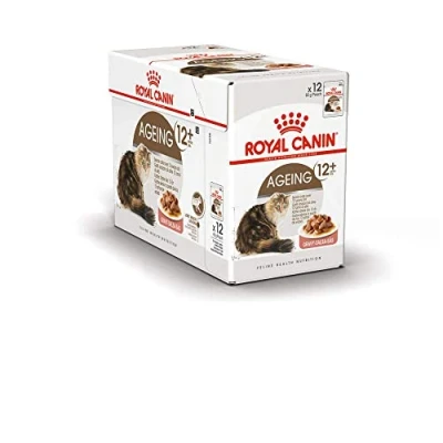Imagen de Royal Canin Ageing 12+ en Salsa Paquete Doble 2 x 12 85 g Alimento Completo para Gatos Senior a Partir de los años Puede Ayudar Mantener la Salud riñones y Las articulaciones