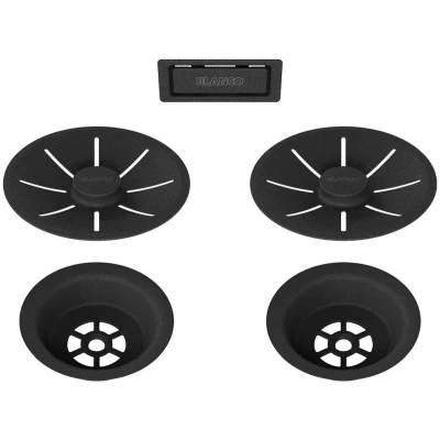 Imagen de BLANCO Kit Rebosadero Y Desagüe Infino Negro Mate