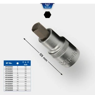 Imagen de KS TOOLS BT022863 Piezas insertables de llave cubo 8 Hexágono interior