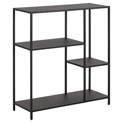 Imagen de AC Design Furniture Norbert Librería, Metal, Negro, H: 86 x B: 79,5 T: 30 cm