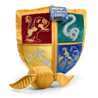 Imagen de Harry Potter Hogwarts crest and Golden Snitch plush / zestaw pluszaółw Potter: poduszka herb Hogwartu oraz Złoty Znicz