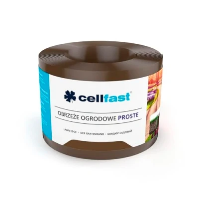 Imagen de Cellfast Borde para césped Recto, 15 cm de Alto y 9 m Largo, 30 212H, Color marrón