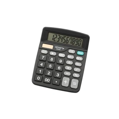 Imagen de Genie 220 MD Calculadora de escritorio 10 dígitos, doble potencia (solar y batería) 1 pieza, diseño compacto, negro